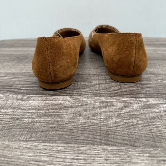 RICCARDO BOCCIA Made Italy Brown leather pointed toe boho Y2K ballet flat 8 - Picture 5 of 7